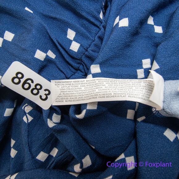 Eloquii blue romper white geometric print, women plus size 22 - Picture 14 of 14